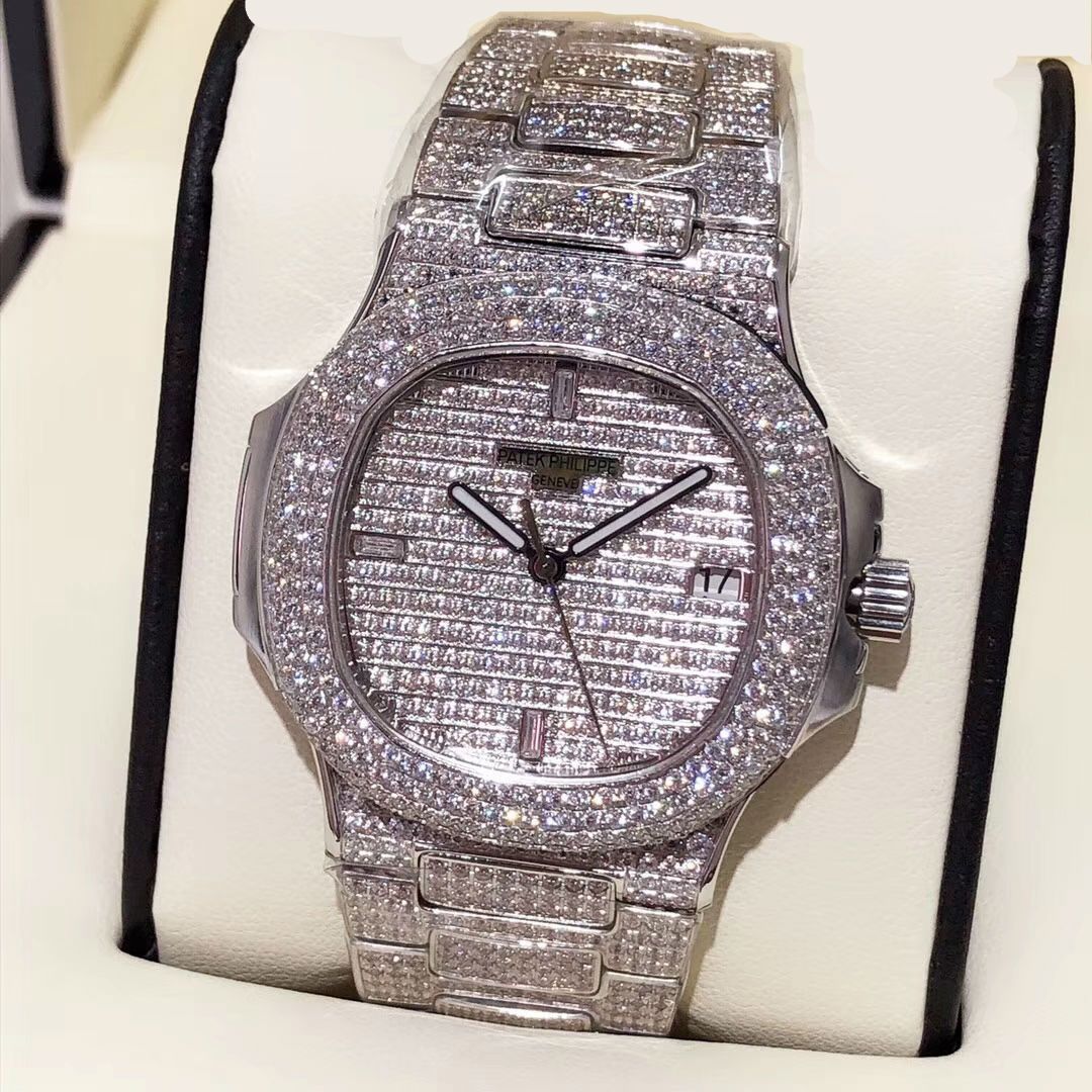 Replica Patek PHILIPPE NAUTILUS 5719/1G DIAMOND WATCH - Replica Swiss Clones Watches