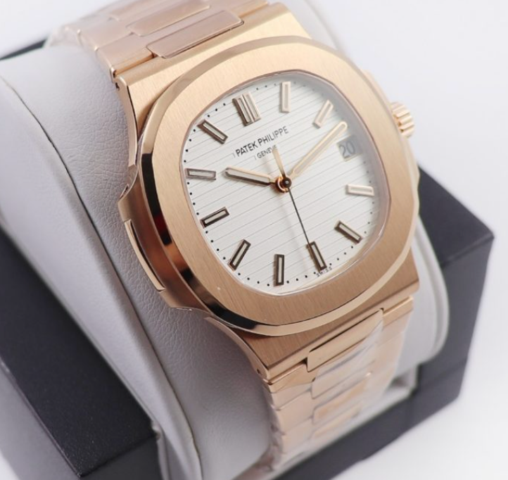 Copy Patek Philippe Nautilus 5711/1R PPF V4 Rose Gold White Dial 324SC (Free Box) - IP Empire Replica Watches