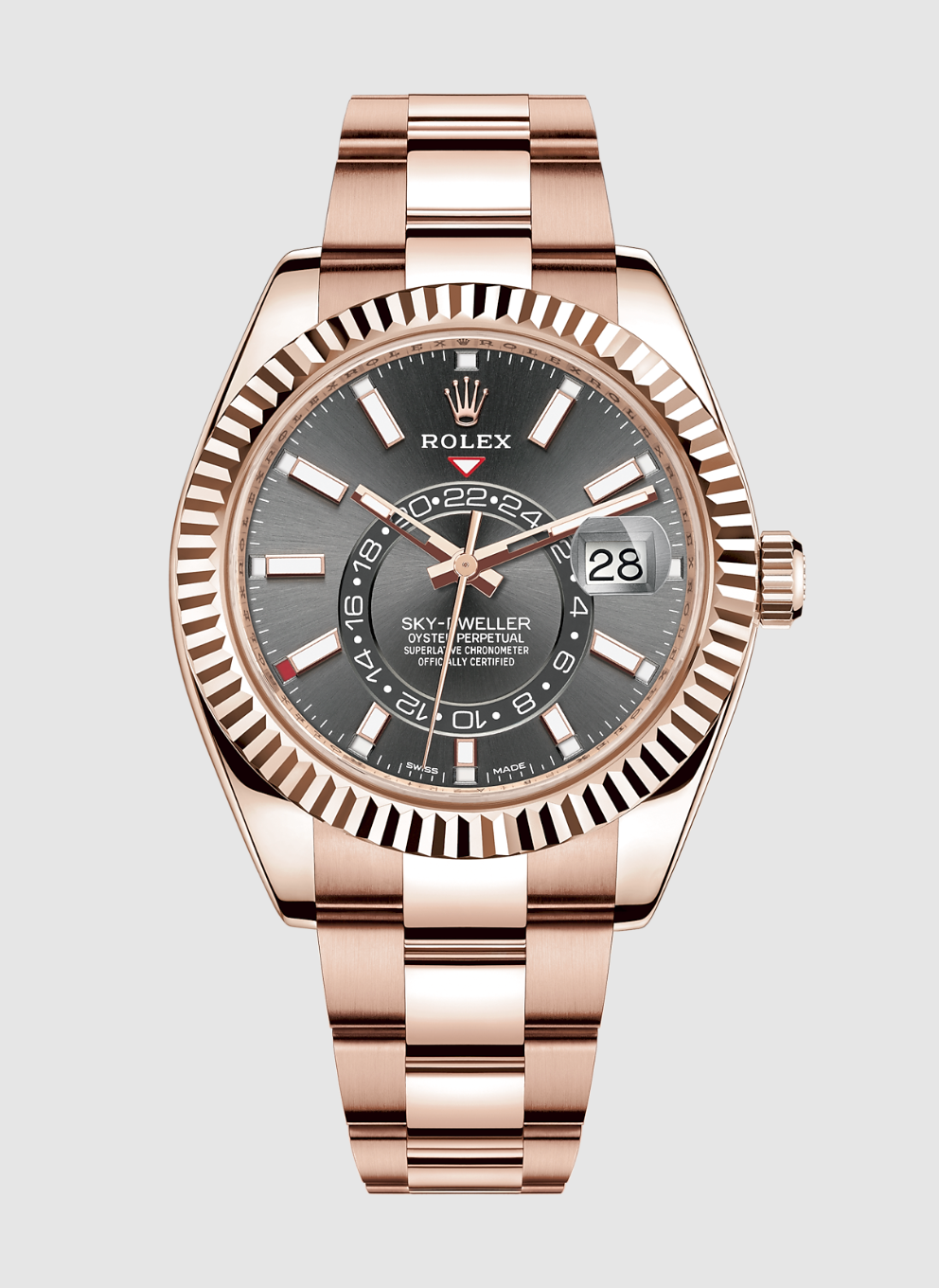 Rolex – Sky-Dweller Rhodium Dial Rose Gold New Replica 2023 - IP Empire Replica Watches