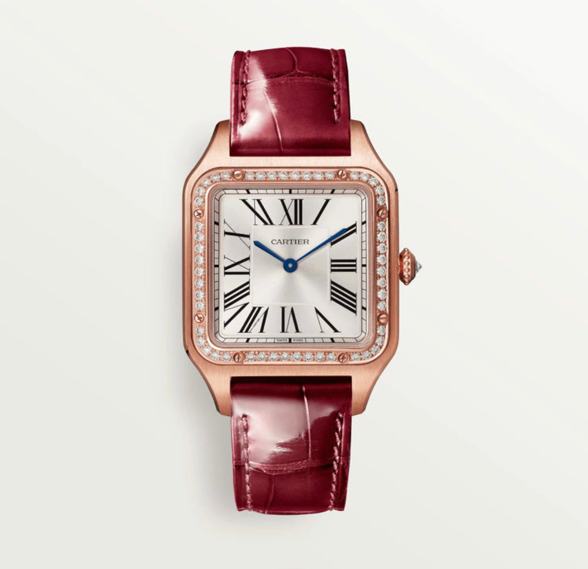 Cartier Santos 18K Rose Gold & Diamonds Ladys Watch, WJSA0016 - IP Empire Replica Watches