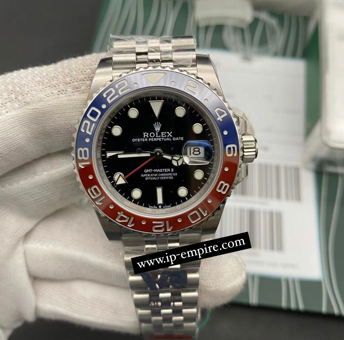 Replica Rolex GMT Master - Silver/Red/Blue (PEPSI) - IP Empire Replica Watches